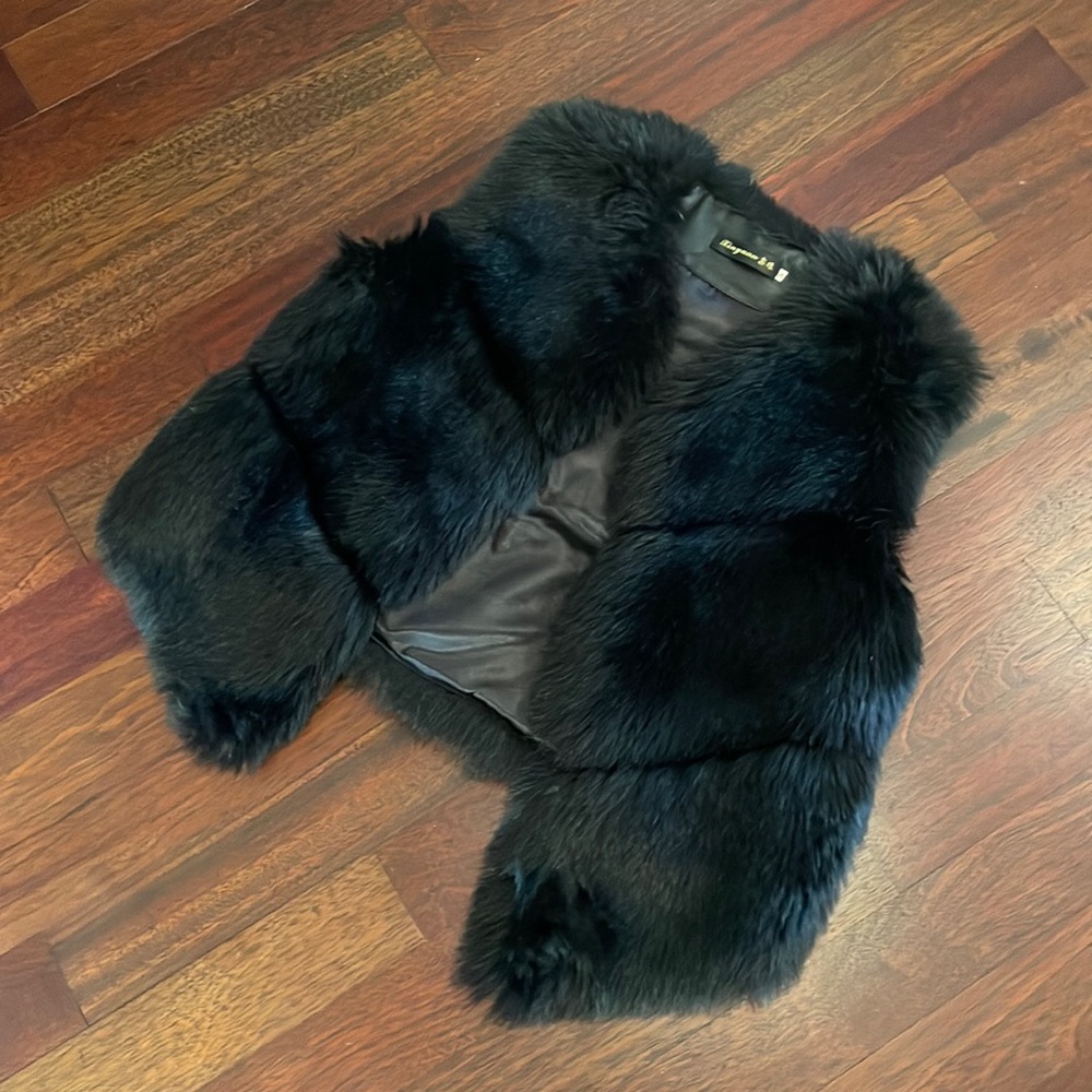 Black faux Fur Vest